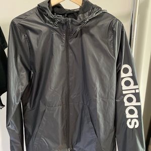 black Adidas Windbreaker